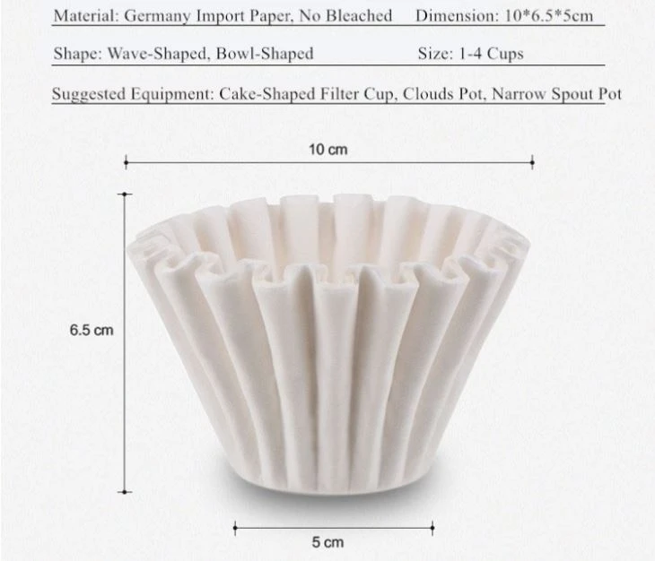 Bowl Shaped Coffee Filter Paper Or Baskets